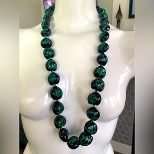 Hand painted Kukui Bead Necklace